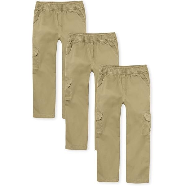 Boys' Pull on Cargo Pants, Multipacks